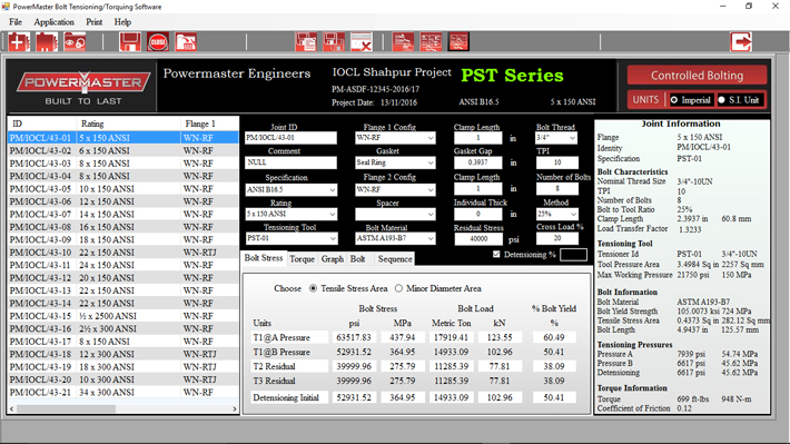Bolt Tightening Software